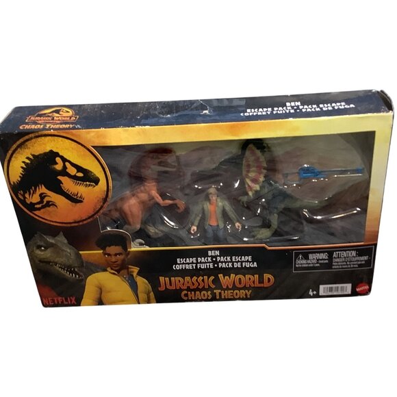 Mattel Jurassic World Chaos Theory Ben Escape Pack Set Dinosaur Action Figure - Picture 2 of 6